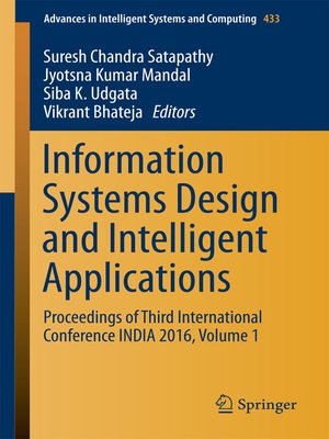 cover image of Information Systems Design and Intelligent Applications